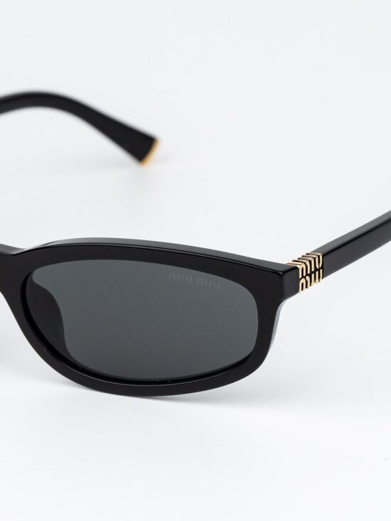 Miu Miu Women Sunglasses Black Grey Rectangle MUA06S 16K08Z NEW AUTHENTIC main image 14